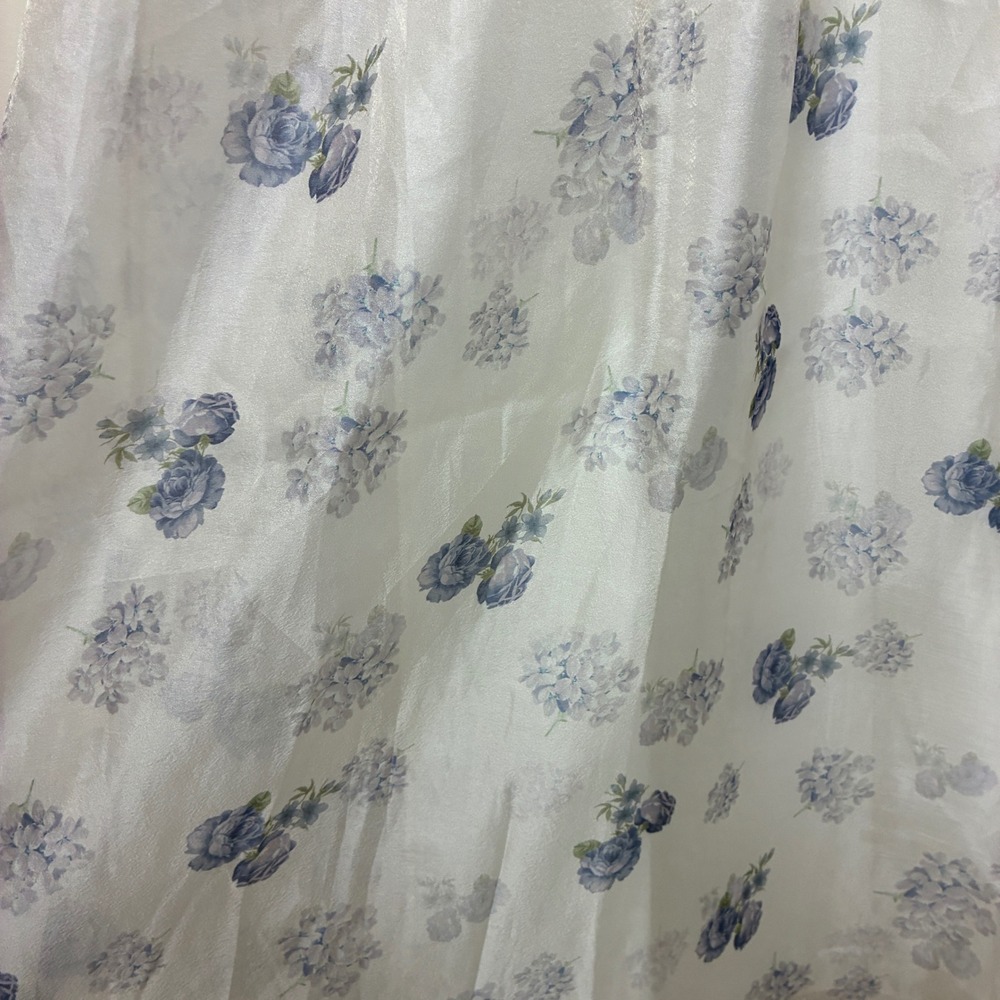 Baltic Born Smocked Floral Chiffon Midi Dress Size L Lined Roses Wedding Guest - Picture 9 of 11